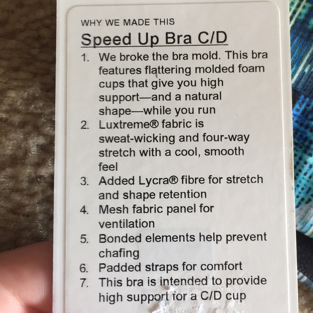 lululemon Speed Up Bra NWT - Picture 5 of 5